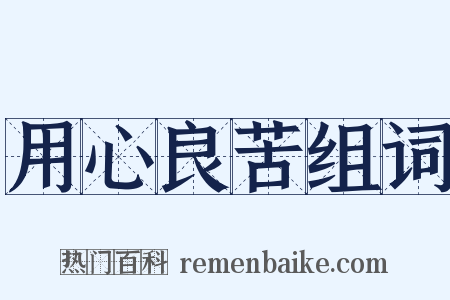 用心良苦组词是什么意思的图片